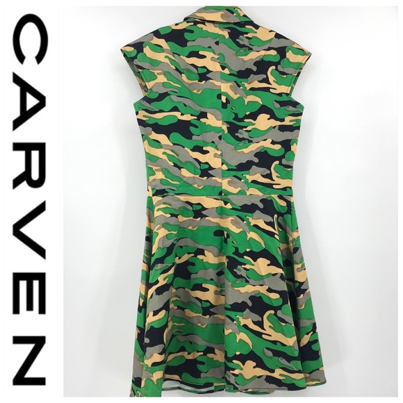 💕SALE💕 Carven Camouflage Shirt Dress - Picture 4 of 8